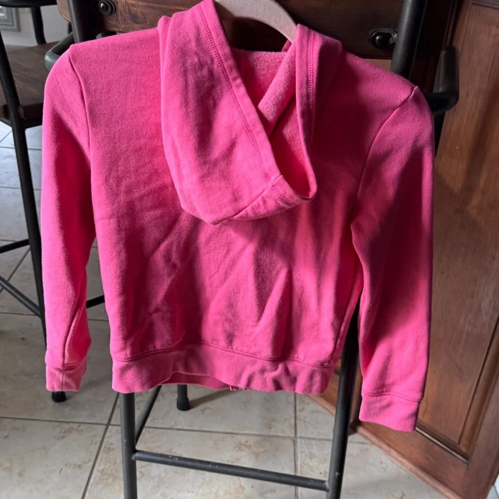 GAP Kids Bright Pink Zip Front Hoodie with Logo size L (10)
